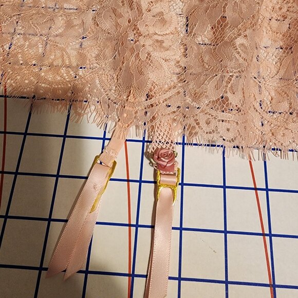 Dreamgirl Women's Lace Bra Set, NWT Pink OS - Picture 10 of 13